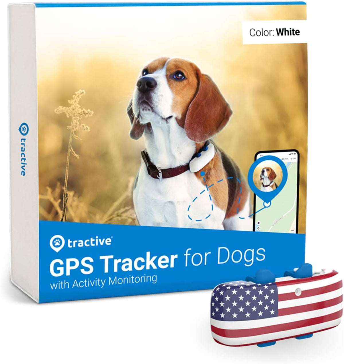 XL GPS Tracker & Health Monitoring for Dogs (50 Lbs+) - Market Leading Pet GPS Location Tracker | Wellness & Escape Alerts | Waterproof | Works with Any Collar (Green)