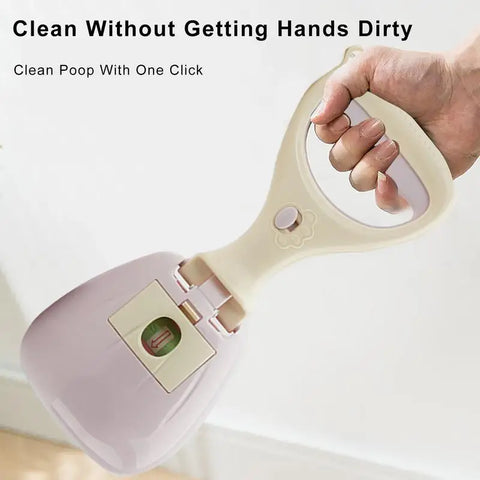 Dog Poop Grabber Ergonomic Pet Poop Scoop Dog Pooper Scooper with Bag Dispenser Ergonomic Pooper Scooper Efficient Poop Scoop