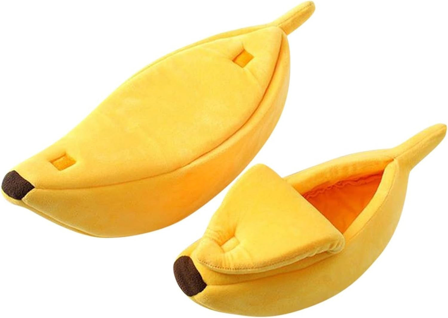 Warming Creative Banana Shape Pet Dog Cats Soft Winter Puppy Kitten Warm House Bed