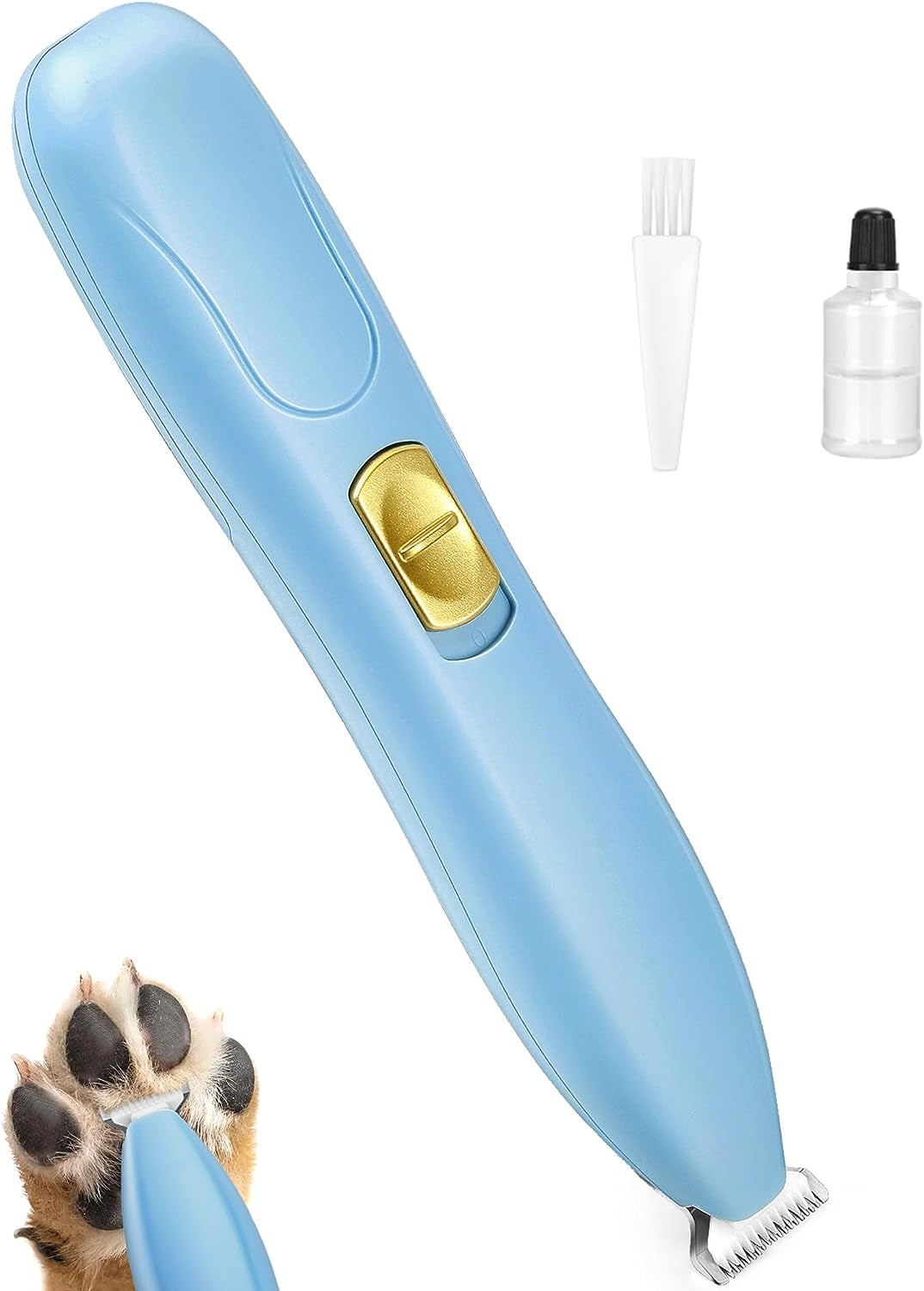 Dog Grooming Clippers, Upgraded Cordless Dog Paw Trimmer with Stainless Widening Blade, Low Noise Pet Shaver for Grooming Hair of Small Areas around Cat'S Eyes, Face, Ears, Paws (Blue)