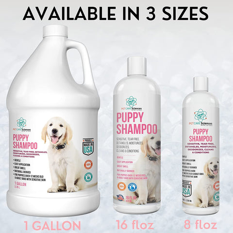 16 Fl Oz Tearless Puppy Shampoo and Conditioner - anti Itch Dog Shampoo Sensitive Skin - Coconut Oil Oatmeal Pet Shampoo for Puppies