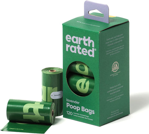 Dog Poop Bags - Leak-Proof and Extra-Thick Pet Waste Bags for Big and Small Dogs - Refill Rolls - Lavender Scented - 270 Count