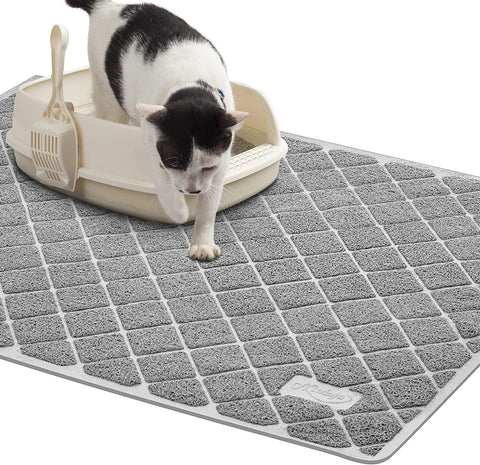 Premium Cat Litter Mat, 47" Long X 35" Wide, Extra Large Size, Waterproof and Non-Slip Design, Gentle on Paws, Easy to Clean