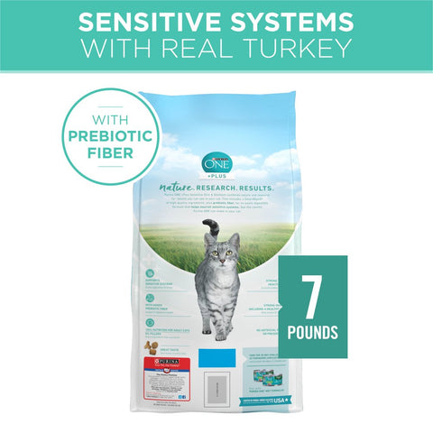 Sensitive Stomach, Sensitive Skin, Natural Dry Cat Food, +Plus Sensitive Skin and Stomach Formula, 7 Lb. Bag