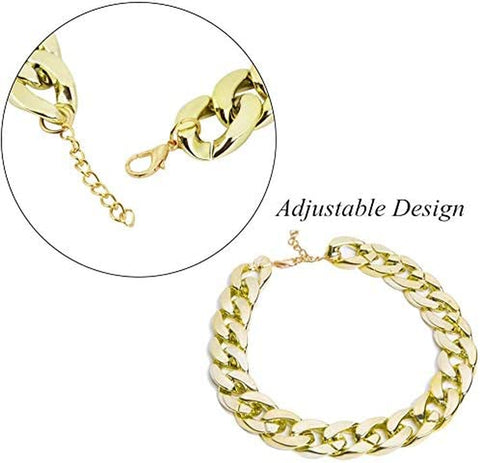 , 2Pcs Fashion Cool Pet Sunglasses Adjustable Pet Gold Chain Set for Cats and Small Dogs