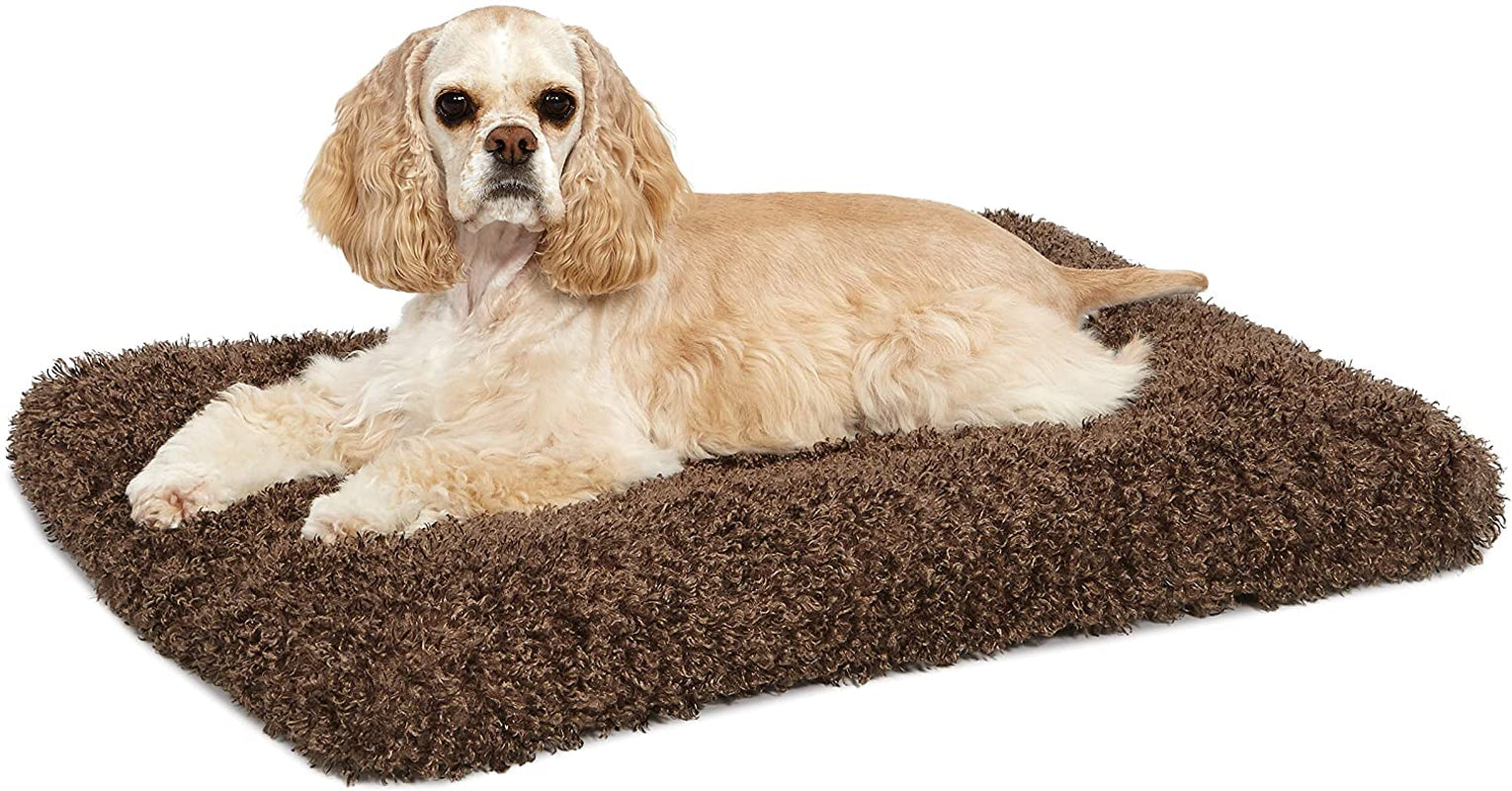 Deluxe Dog Beds | Super Plush Dog & Cat Beds Ideal for Dog Crates | Machine Wash & Dryer Friendly, 1-Year Warranty, Mocha, 18 In