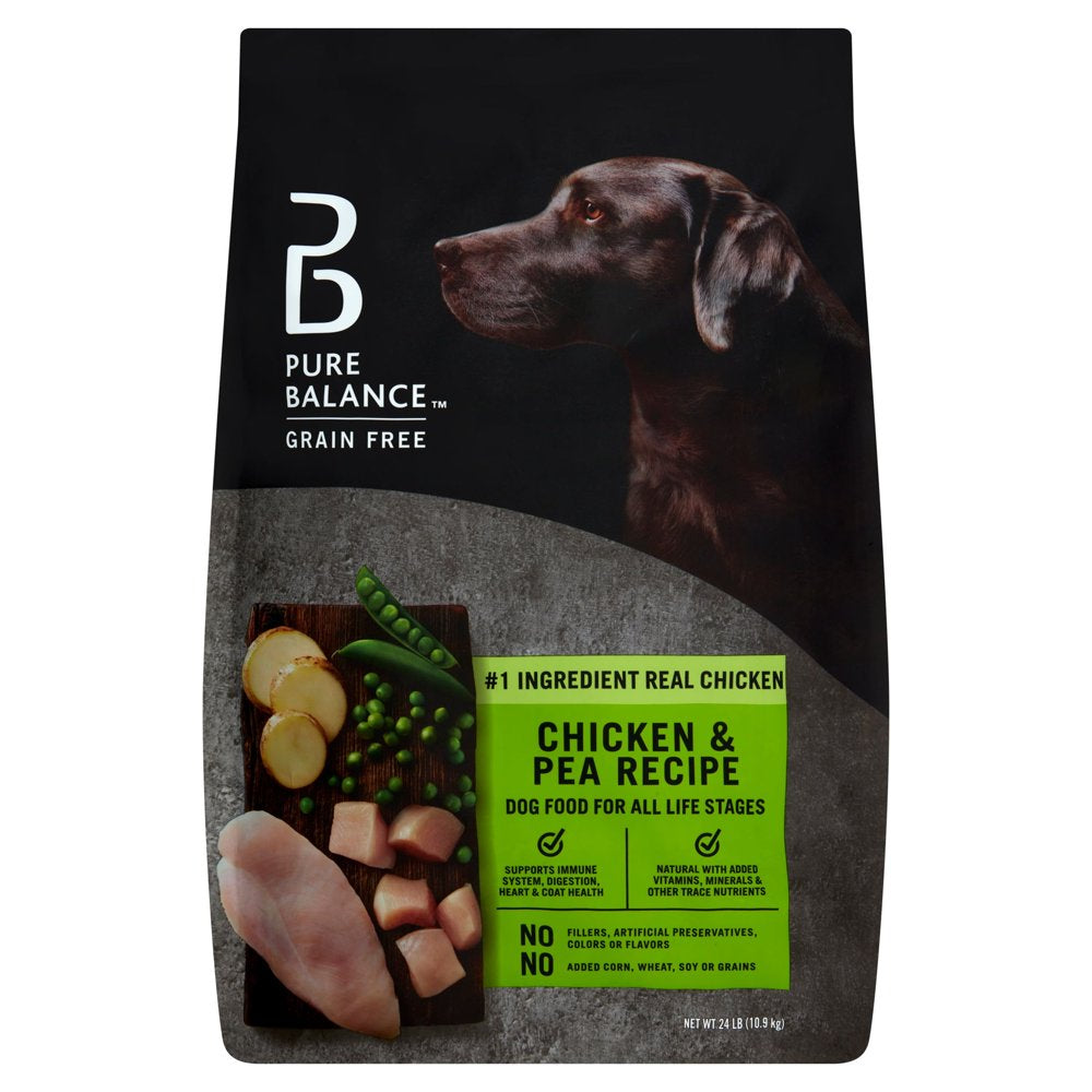 Chicken & Pea Recipe Dry Dog Food, Grain-Free, 24 Lbs