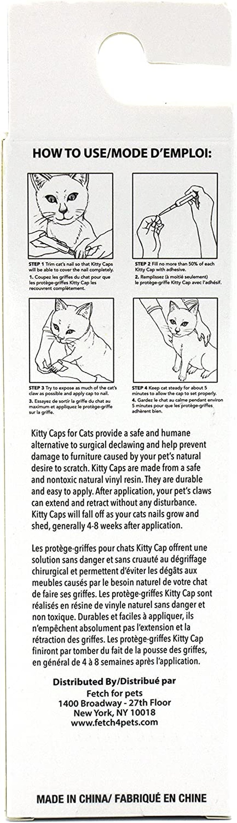 Nail Caps for Cats | Safe & Stylish Alternative to Declawing | Stops Snags and Scratches, Large (13 Lbs or Greater), Black with Gray Tips & Baby Blue (FF9325)