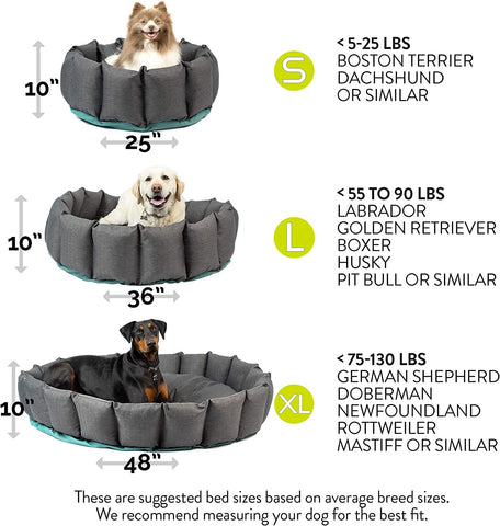 'S Deep Sleep Deluxe Durable Dog Bed (Donut Dog Bed, Durable Dog Bed & Washable Dog Bed-Large Dog Bed, X-Large Dog Bed, and Calming Dog Bed) X-LARGE: 48"X48"X10"