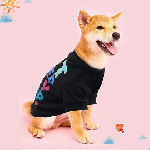 6 Pieces Printed Girl Puppy Shirt - Soft Breathable Pet T-Shirt Puppy Dog Christmas Clothes Soft Sweatshirt for Small Dogs and Cats S