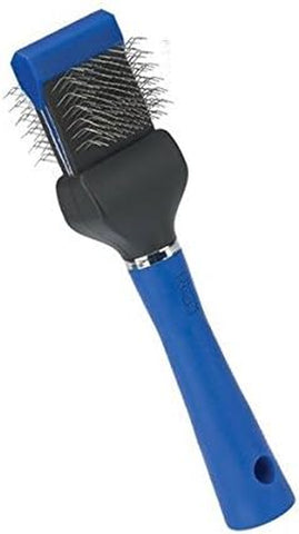 Flex Slicker Brushes Dog Grooming Brush Soft Firm Single Double Sided Tools (Single - Blue)