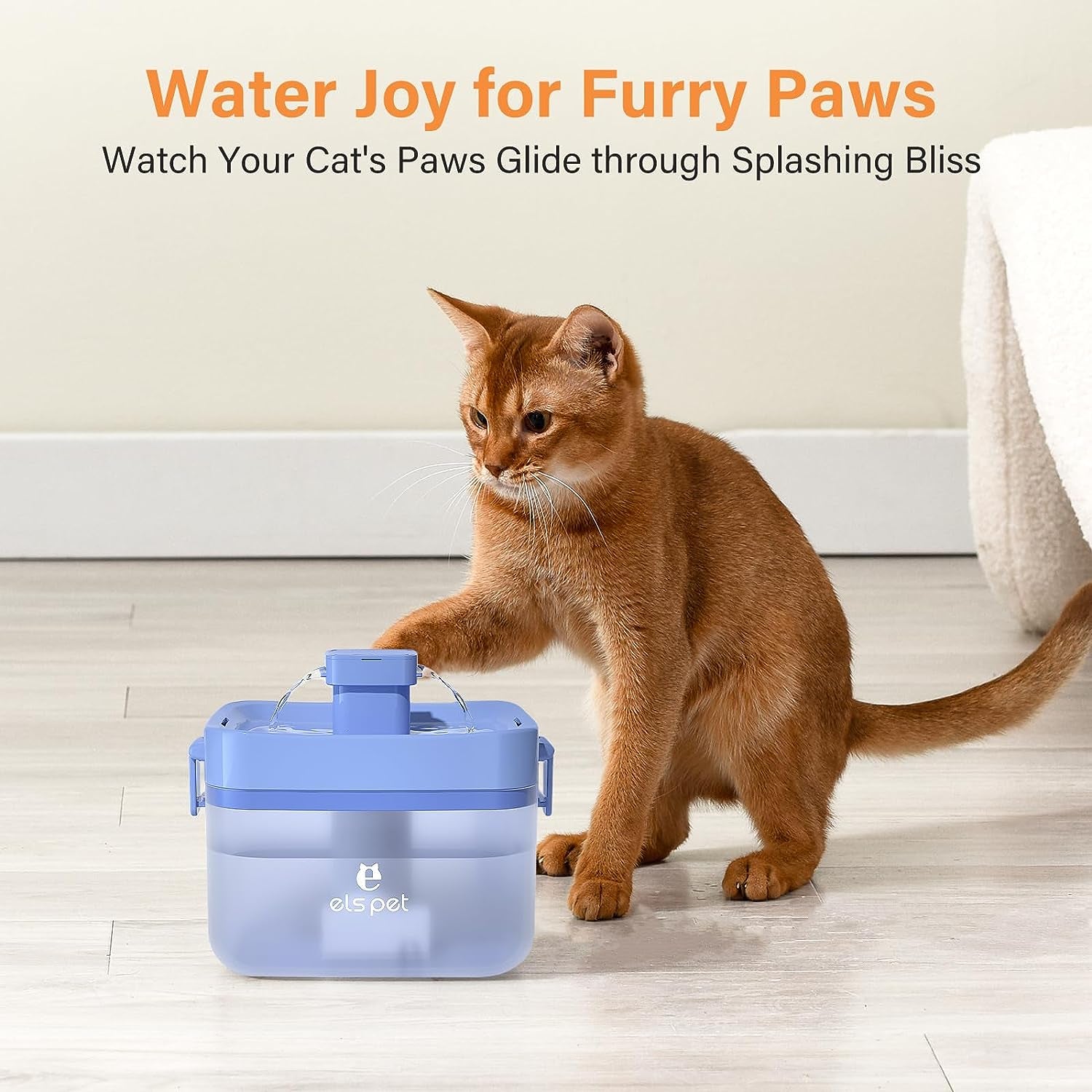 Cat Water Fountain:  Automatic Cat Fountain, USB 20Db Ultra-Quiet Pet Water Fountain, Translucent Mini Water Tank, 1.5L/50.7Oz Cat Water Bowl for Small to Medium Size Cat Dog