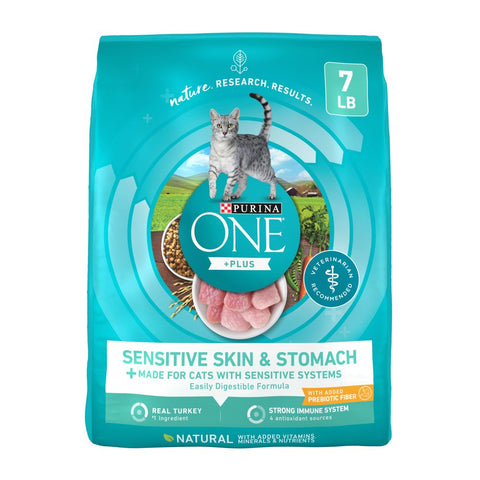 Sensitive Stomach, Sensitive Skin, Natural Dry Cat Food, +Plus Sensitive Skin and Stomach Formula, 7 Lb. Bag