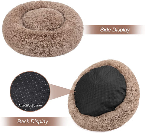 Orthopedic Dog Bed Comfortable Donut Cuddler round Dog Bed Ultra Soft Washable Dog and Cat Cushion Bed (Style 6)