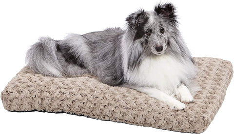 Deluxe Dog Beds | Super Plush Dog & Cat Beds Ideal for Dog Crates | Machine Wash & Dryer Friendly, 1-Year Warranty, Mocha, 18 In