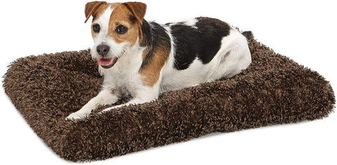 Deluxe Dog Beds | Super Plush Dog & Cat Beds Ideal for Dog Crates | Machine Wash & Dryer Friendly, 1-Year Warranty, Mocha, 18 In