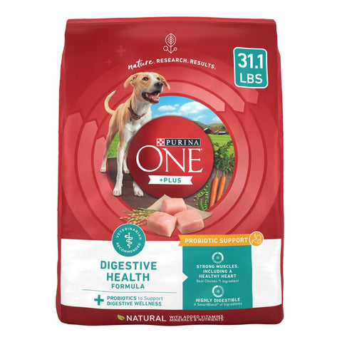 plus Dry Dog Food Digestive Health Formula, Real Protein Rich Natural Chicken & Rice, 16.5Lb Bag