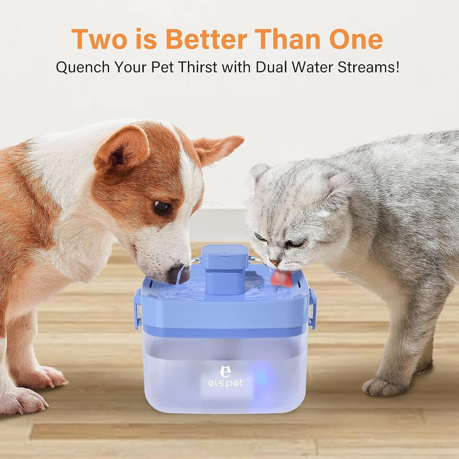 Cat Water Fountain:  Automatic Cat Fountain, USB 20Db Ultra-Quiet Pet Water Fountain, Translucent Mini Water Tank, 1.5L/50.7Oz Cat Water Bowl for Small to Medium Size Cat Dog