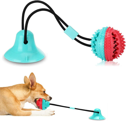 Interactive Dog Toys Tug of War, Mentally Stimulating Toys for Dogs, Puppy Teething Toys for Boredom, Dog Puzzle Treat Food Dispensing Ball Toy for Small Medium Dogs