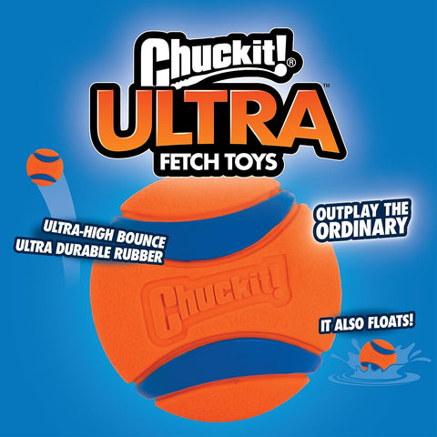 Ultra Ball Dog Toy, Medium (2.5 Inch Diameter) Pack of 2, for Breeds 20-60 Lbs