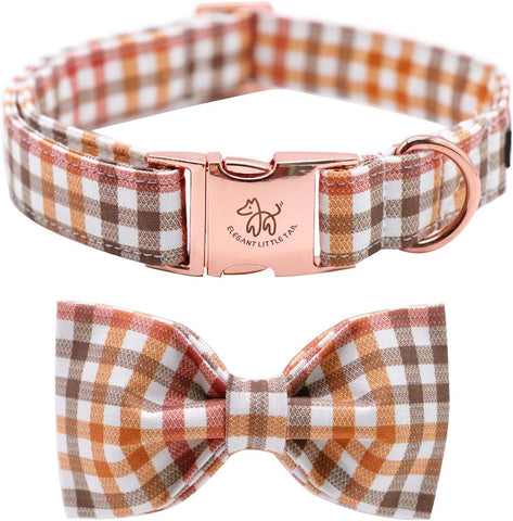 Dog Collar with Bow, Comfotable Dog Bowtie, Bowtie Dog Collar Adjustable Dog Collars for Small Medium Large Dogs and Cats