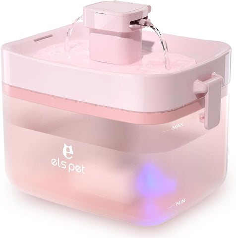 Cat Water Fountain:  Automatic Cat Fountain, USB 20Db Ultra-Quiet Pet Water Fountain, Translucent Mini Water Tank, 1.5L/50.7Oz Cat Water Bowl for Small to Medium Size Cat Dog