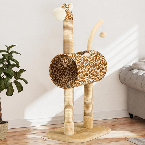 Dolphin Cat Tree for Indoor Cats, 27" Cat Tower with Scratching Post, Modern Cute Toys Furniture, Multi-Level Plush Bed Perches, and Interactive Dangling Ball for Small Pet Play,Blue