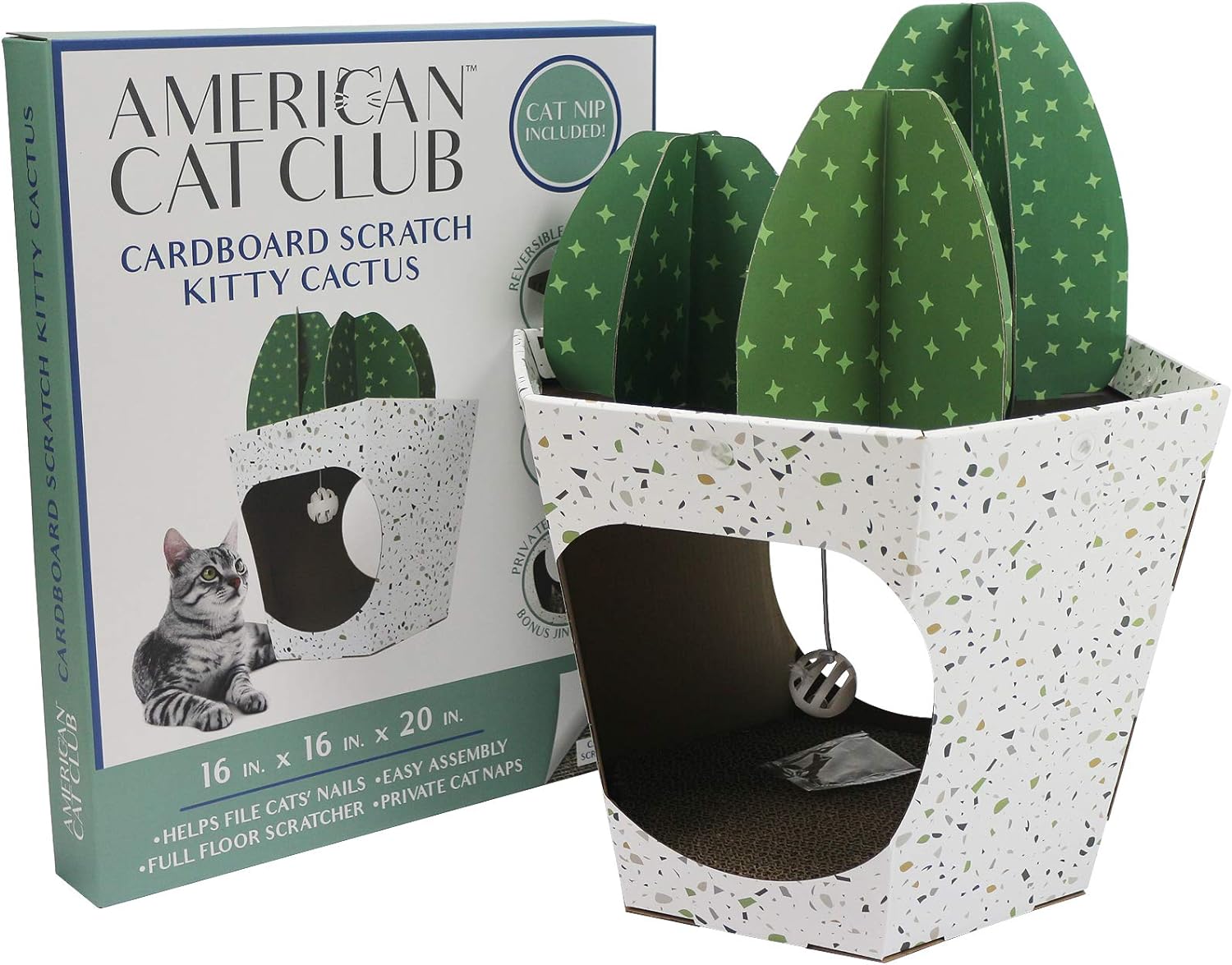 Cat House & Cat Scratcher W/Bonus Catnip Included (ACC2036)