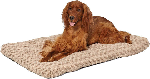 Deluxe Dog Beds | Super Plush Dog & Cat Beds Ideal for Dog Crates | Machine Wash & Dryer Friendly, 1-Year Warranty, Mocha, 18 In