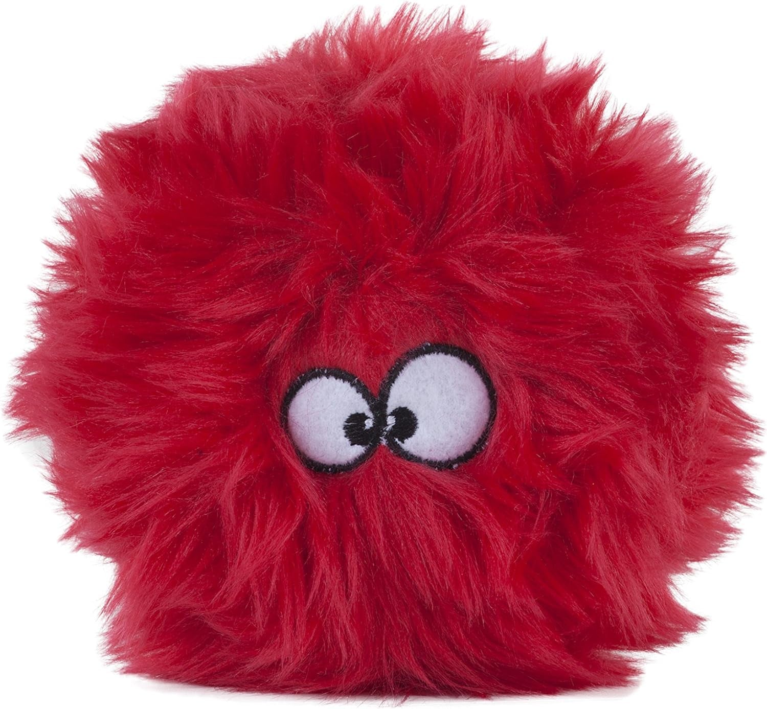 Furballz Squeaky Plush Ball Dog Toy, Chew Guard Technology - Rainbow, Large