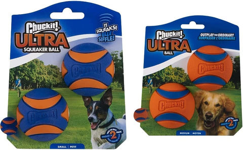 Ultra Ball Dog Toy, Medium (2.5 Inch Diameter) Pack of 2, for Breeds 20-60 Lbs