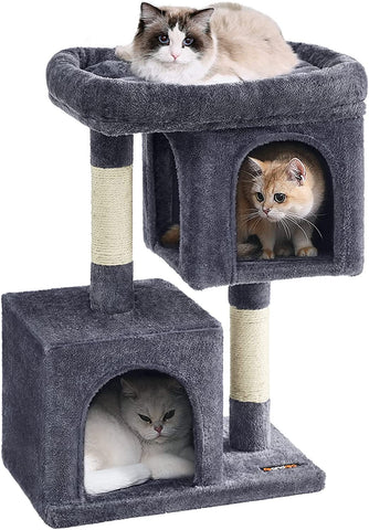 Woodywonders Cat Tree, 65-Inch Modern Cat Tower for Indoor Cats, Multi-Level Cat Condo with 5 Scratching Posts, Perch, Washable Removable Cushions, Cat Furniture, Rustic Brown UPCT166X01