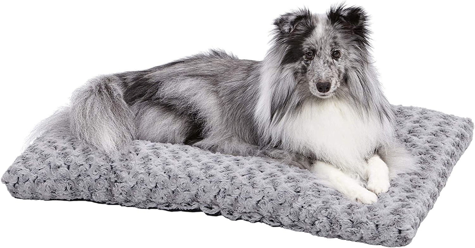 Deluxe Dog Beds | Super Plush Dog & Cat Beds Ideal for Dog Crates | Machine Wash & Dryer Friendly, 1-Year Warranty, Mocha, 18 In