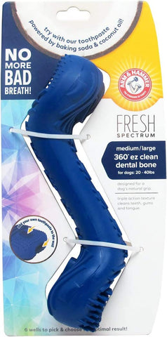 Fresh Spectrum 360 Degree EZ Clean Dog Dental Bone Chew Toy, Small | Dog Dental Toy for Small Dogs to Clean Teeth and Combat Bad Breath | Enhanced with Baking Soda and Coconut Oil