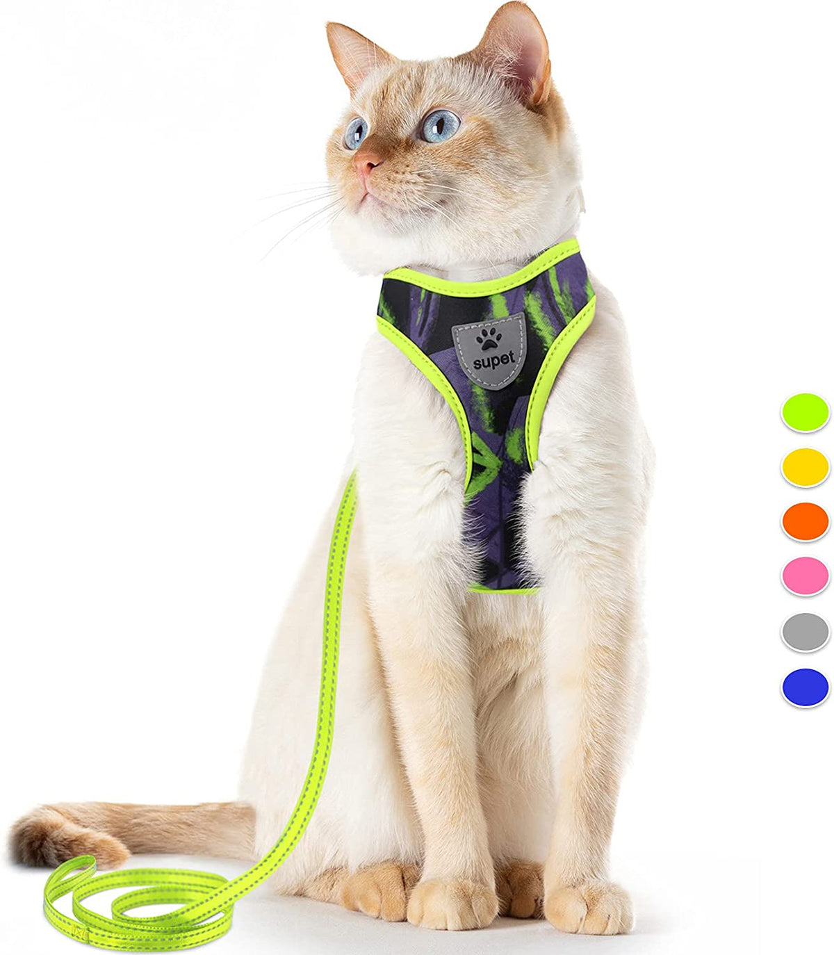 Cat Harness and Leash Escape Proof for Walking, Adjustable Cat Vest Harness and Leash Set for Large and Small Cats Kittens