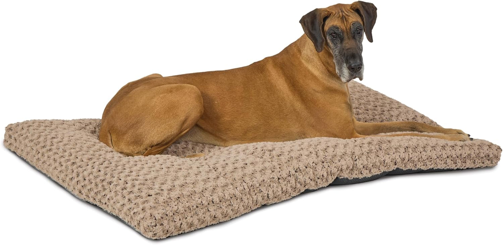 Deluxe Dog Beds | Super Plush Dog & Cat Beds Ideal for Dog Crates | Machine Wash & Dryer Friendly, 1-Year Warranty, Mocha, 18 In