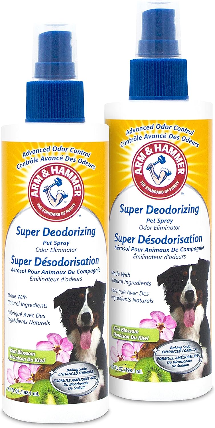 for Pets Super Deodorizing Spray for Dogs | Best Odor Eliminating Spray for All Dogs & Puppies | Fresh Kiwi Blossom Scent That Smells Great, 8 Ounces