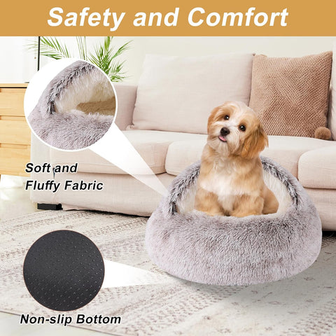 Dog Beds for Small Dogs, Cat Bed Cave, Removable Washable Cute Cat Bed, Cozy Nook Pet Bed for Dogs or Cats, Anti-Slip Puppy Bed for Small Medium Pets