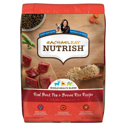 Rachael Ray  Real Beef, Pea & Brown Rice Recipe Dry Dog Food, 14 Lb. Bag