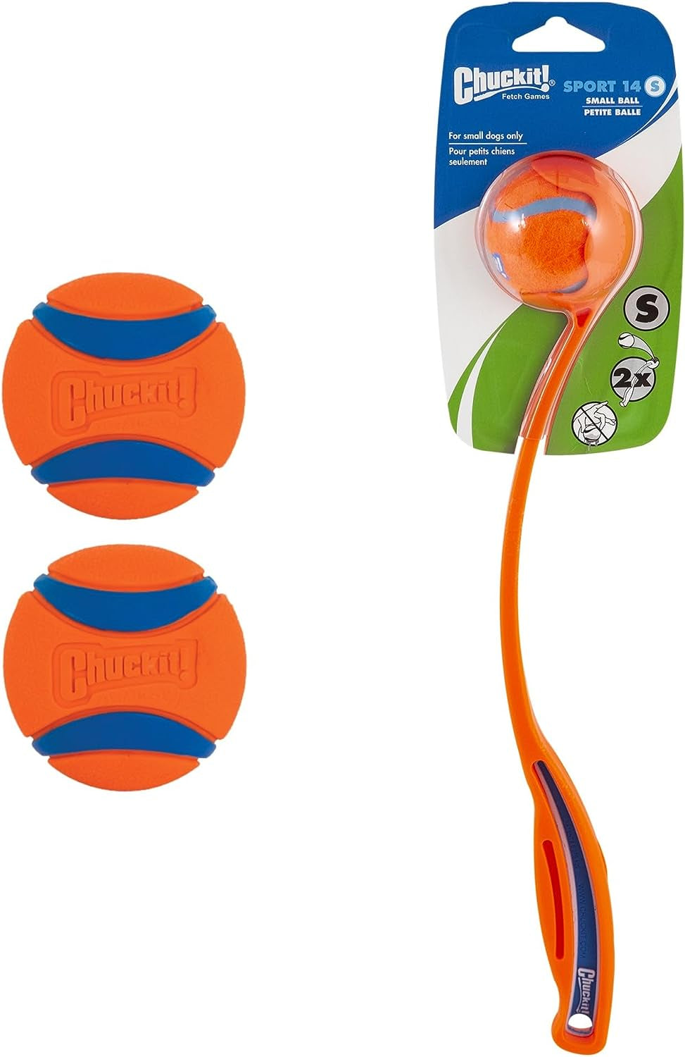 Ultra Ball Dog Toy, Medium (2.5 Inch Diameter) Pack of 2, for Breeds 20-60 Lbs