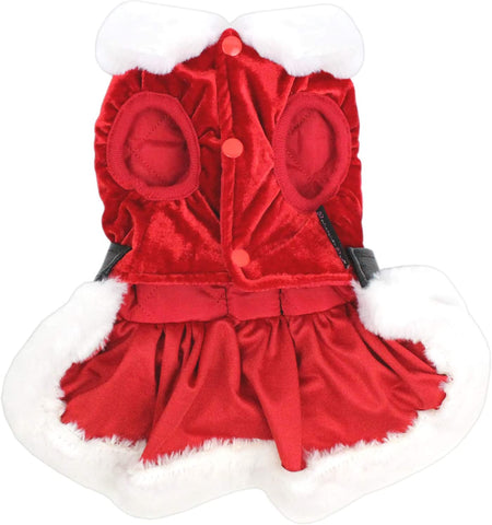 Dog Cat Pet Xmas Holiday Christmas Mrs Claus Winter Dress, L