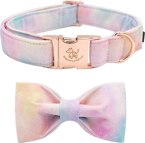 Dog Collar with Bow, Comfotable Dog Bowtie, Bowtie Dog Collar Adjustable Dog Collars for Small Medium Large Dogs and Cats