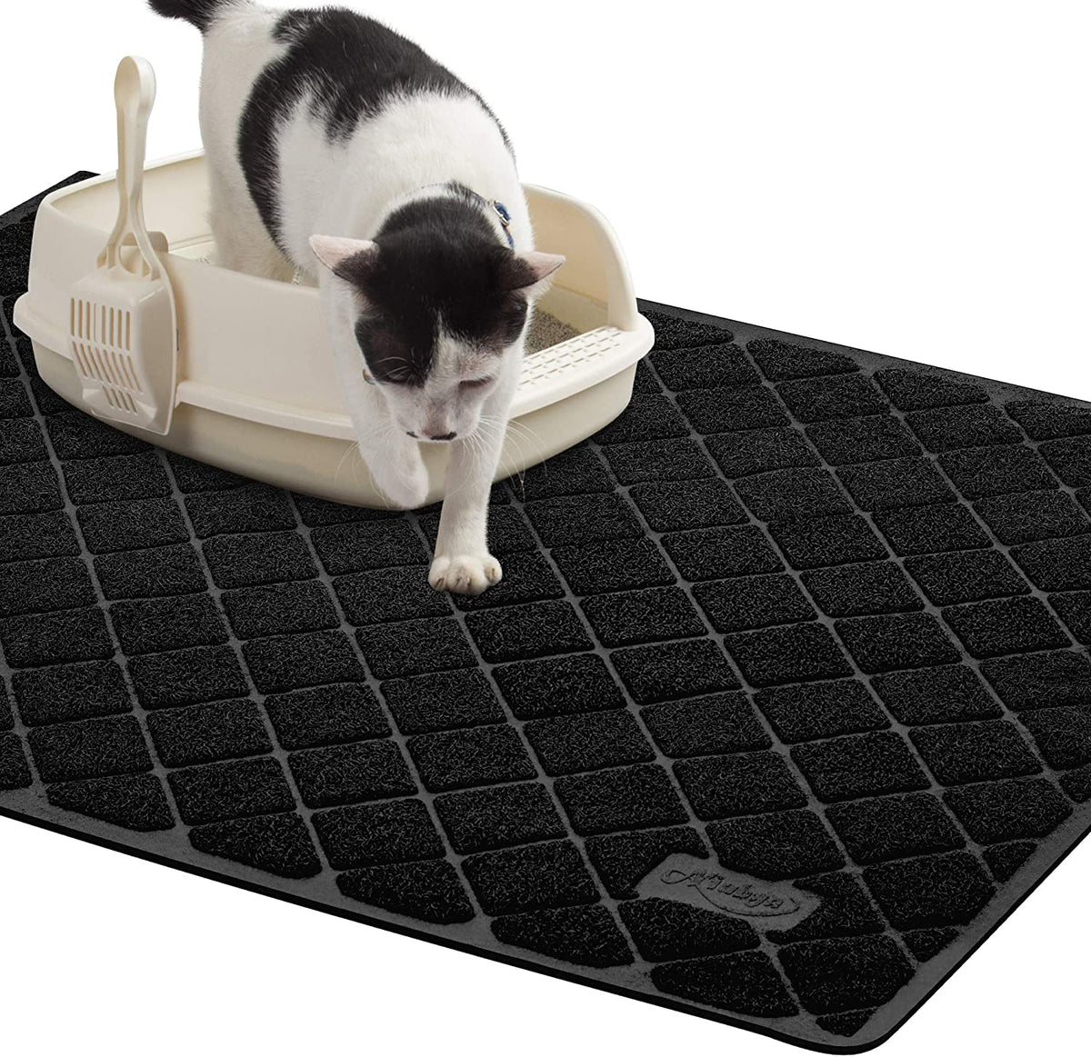 Premium Cat Litter Mat, 47" Long X 35" Wide, Extra Large Size, Waterproof and Non-Slip Design, Gentle on Paws, Easy to Clean