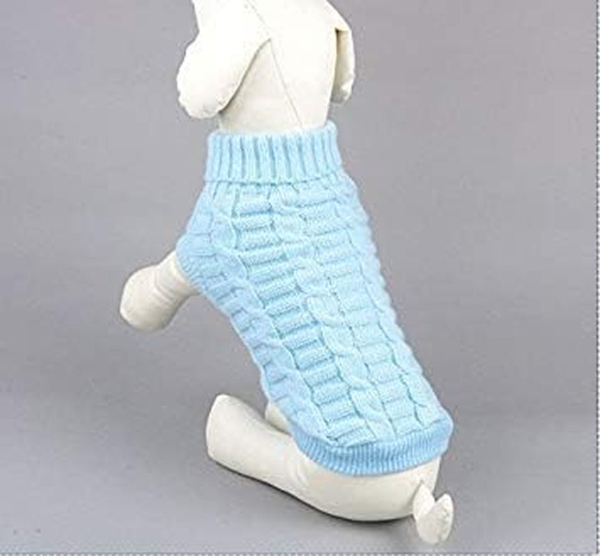Pet Cat Sweater Kitten Clothes for Cats Small Dogs,Turtleneck Cat Clothes Pullover Soft Warm,Fit Kitty,Chihuahua,Teddy,Poodle,Pug (Blue, X-Small)
