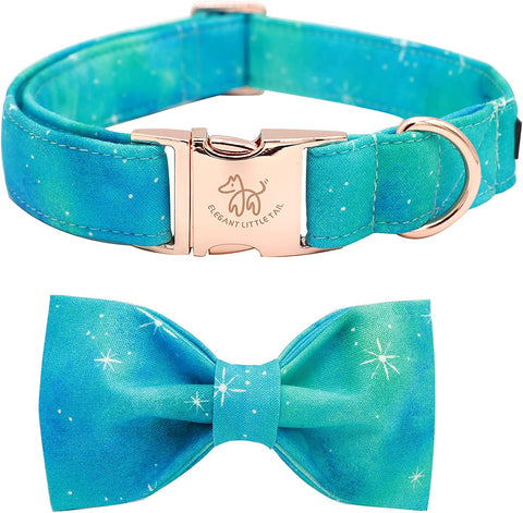 Dog Collar with Bow, Comfotable Dog Bowtie, Bowtie Dog Collar Adjustable Dog Collars for Small Medium Large Dogs and Cats