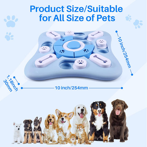 Interactive Dog Puzzle Toys for Large Medium Small Smart Dogs, Squeaky Enrichment Mentally Stimulation Toys for Training, Dog Treat Chew Toy for Puppy&Cats