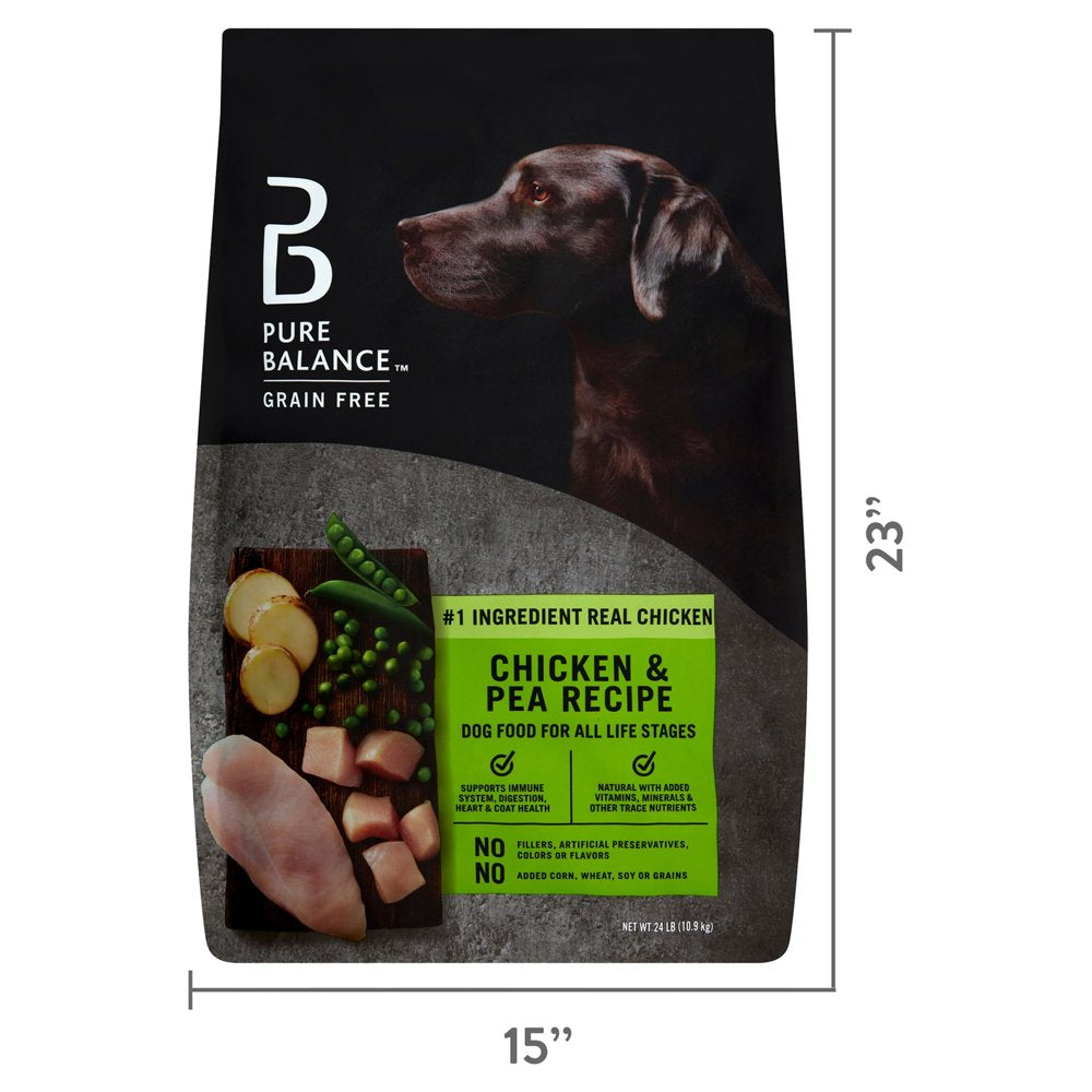 Chicken & Pea Recipe Dry Dog Food, Grain-Free, 24 Lbs