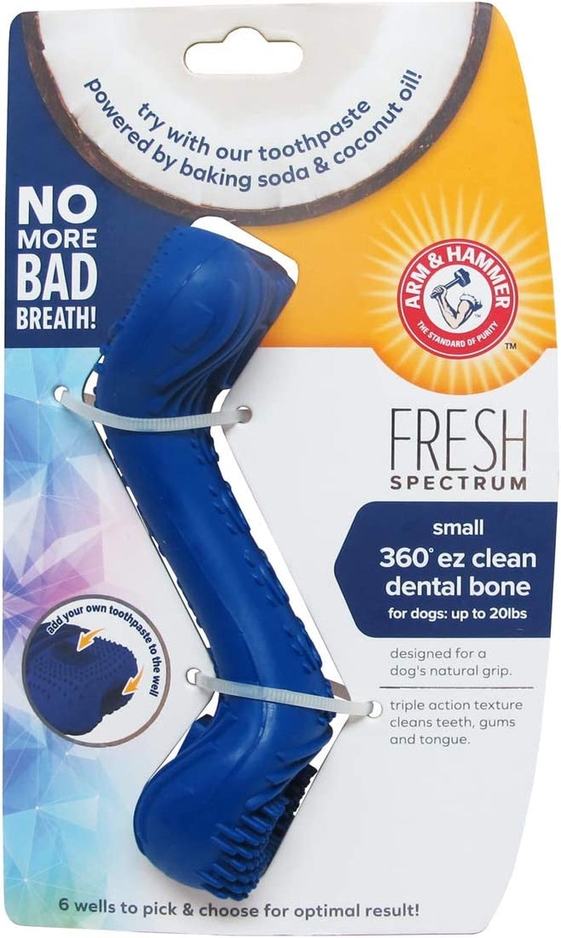 Fresh Spectrum 360 Degree EZ Clean Dog Dental Bone Chew Toy, Small | Dog Dental Toy for Small Dogs to Clean Teeth and Combat Bad Breath | Enhanced with Baking Soda and Coconut Oil