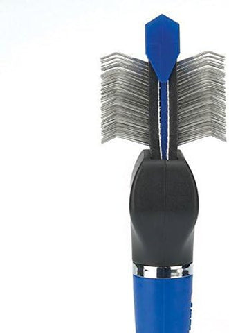 Flex Slicker Brushes Dog Grooming Brush Soft Firm Single Double Sided Tools (Single - Blue)