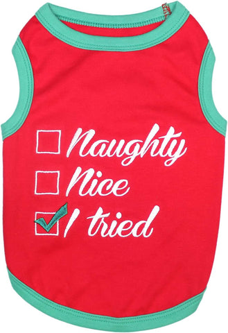 Funny Christmas Holiday Dog Cat Pet Shirts Tee Tanks - Naughty or Nice, Santa Outfit, Elf Size, Santa'S Helper, Sorry Santa I Ate Your Cookies (Sorry Santa I Ate Your Cookies, M)